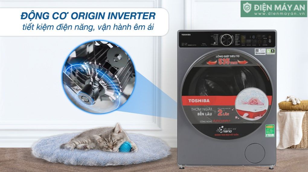 Máy Giặt Toshiba Inverter 10.5 Kg TW-T25BZU115MWV(MG)